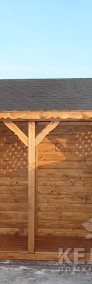 Domek gospodarczy z wiatą na drewno 2w1 drewutnie domki na wymiar Producent -4