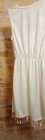 (36/S) Francuska, biała sukienka plażowa / NOWA-3