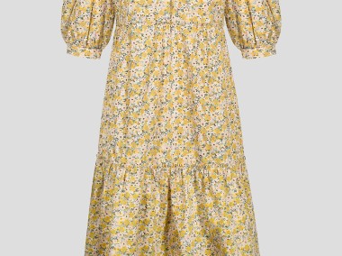 Nowa sukienka Orsay 36 S bawełniana w kwiaty wzór floral midi długa prerie wieś-1