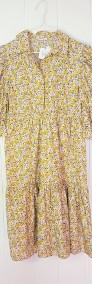 Nowa sukienka Orsay 36 S bawełniana w kwiaty wzór floral midi długa prerie wieś-4