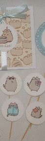 Kot Pusheen kotek Puszin kubeczki papierowe słomki i talerzyki na przyjęcie-4