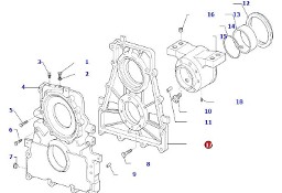 Komatsu WA100 - most napędowy tylny Carraro - obudowa 42T-23-H0P39