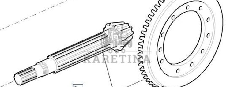 New Holland T7000 T7030 Atak Tylnego Mostu Wałek Atakujący Koło Talerzowe CZĘŚCI 5185925 92131589-1