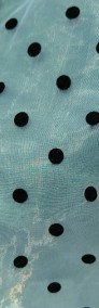 Koszula biała organza czarne kropki 38 M przezroczysta polka dots nylon-4