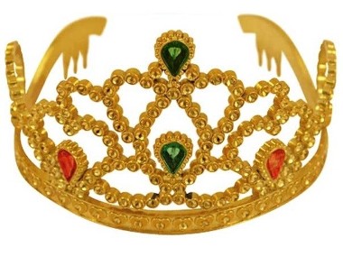 Tiara Korona Księżniczki Złota lub Srebrna Biżuteria dla Dzieci 12x8 cm-1