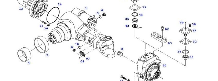 Case New Holland Carraro - oś przednia most 87745927-1