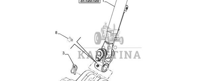 New Holland T6090 T6070 Cięgło górne 87707450-1