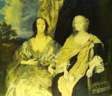 Portret Anny Dalkeith i Anny Kirke pędzla Anthonisa van Dycka, reprodukcja