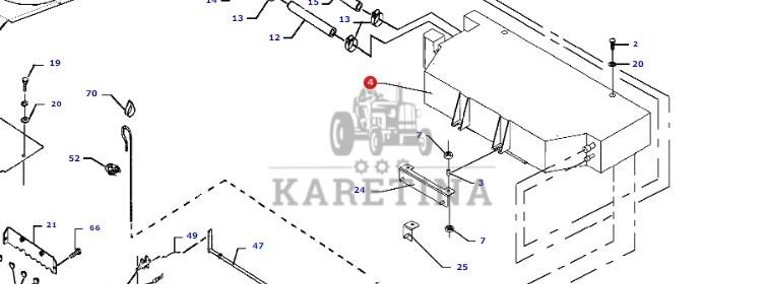 Massey Fergusson MF 30 32 - nagrzewnica powietrza D45080055-1