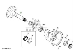 John Deere 6230 6250 - półoś R293693