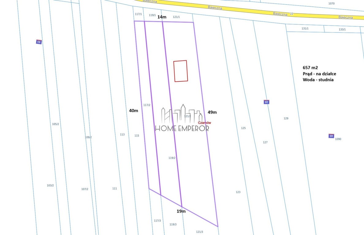 Działka na sprzedaż, 657 m², Dąbrówka Czarnów - Widok 2