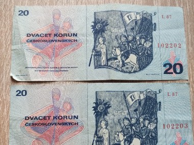 Banknoty 20 Koron Czechosłowackich Dvacet Korun-2