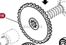 Massey Ferguson 7718S 7718 S 1804A DYNA 6 Zębnik Zębatka Koło Zębate CZĘŚCI 4313176M1
