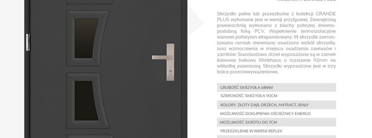 Drzwi wejściowe stalowe SETTO model ARCO PLUS-1