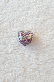 Koralik serce bead charms srebro 925 do bransoletki modułowej siostra sister-2