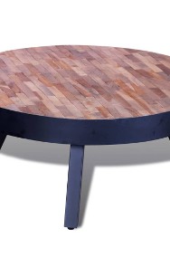 vidaXL Okrągły stolik kawowy z odzyskanego drewna tekowego241714-2