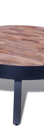 vidaXL Okrągły stolik kawowy z odzyskanego drewna tekowego241714-3