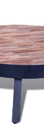 vidaXL Okrągły stolik kawowy z odzyskanego drewna tekowego241714-4