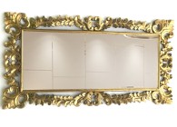 Lustro w złotej drewnianej ramie, RĘCZNIE RZEŹBIONA, GLAMOUR 80x150cm