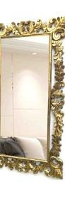 Lustro w złotej drewnianej ramie, RĘCZNIE RZEŹBIONA, GLAMOUR 80x150cm-3