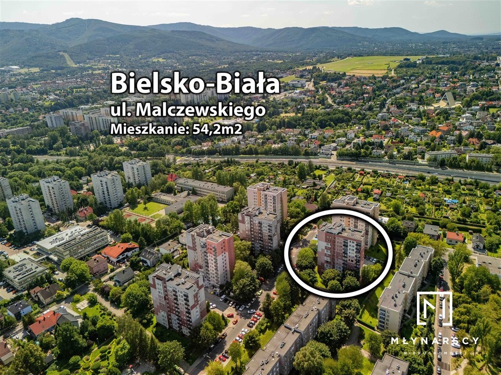 Mieszkanie na sprzedaż, 54 m², 3 pokoje Bielsko-Biała Os. Słoneczne
