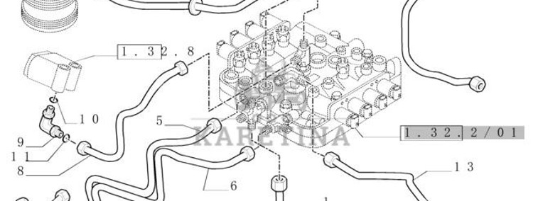 New Holland T6090 Rurka hydrauliczna 20 mm od 87354145-1