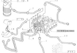 New Holland T6090 Rurka hydrauliczna 20 mm od 87354145
