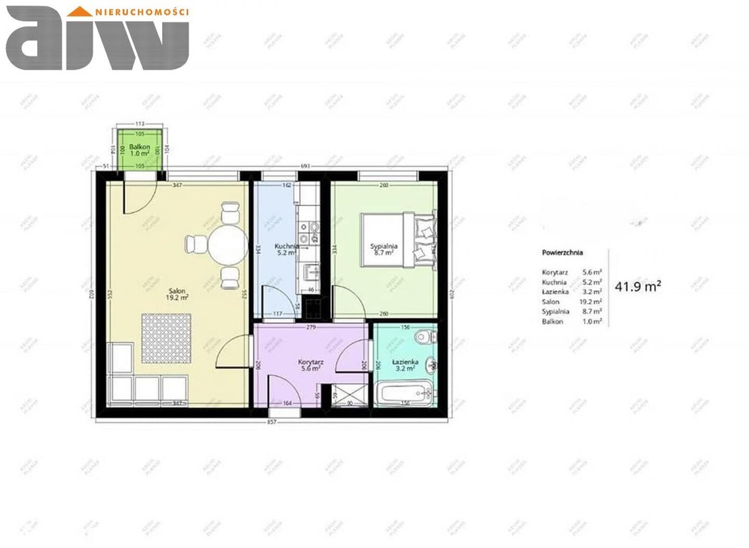 Mieszkanie do wynajęcia, 42 m², 2 pokoje Warszawa Bielany - Widok 6