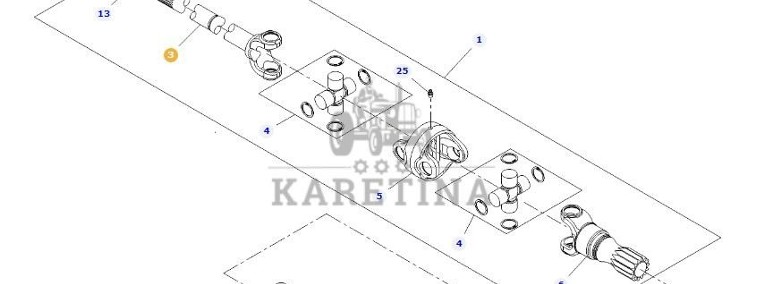 Fendt 828 S4 Vario - most przedni - element centralny przegub 755/137 F835300020550-1