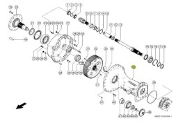 Claas Jaguar 970 - przednia oś napędowa - obudowa osi 0007742290