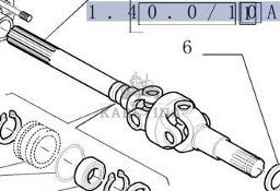 New Holland T7000 T7030 Wałek Przegubowy Przedniego Mostu Prawy Lewy CZĘŚCI 5191696 5191697