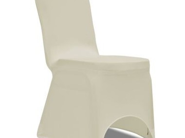vidaXL Elastyczne pokrowce na krzesła, 100 szt, kremowe, 130340x2-1