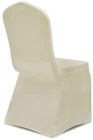 vidaXL Elastyczne pokrowce na krzesła, 100 szt, kremowe, 130340x2-3