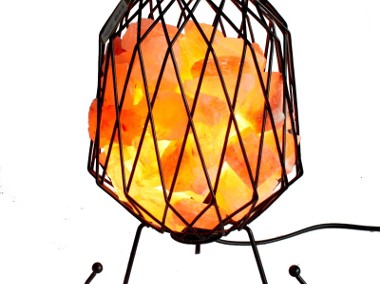 Lampa Solna w Metalowym Koszu – Z Siatki-1