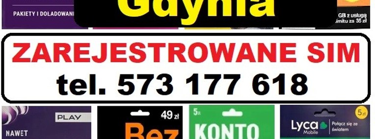 Polskie zarejestrowane karty SIM startery telefoniczne prepaid  telefonu GDYNIA-1