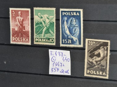 Polska Fi 437-440 Kasowane . 558 znaczków. Czytaj opis !!!-1