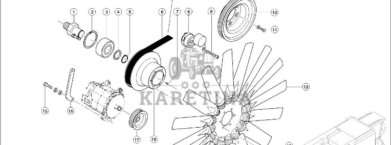 Claas Lexion 580 ROTOR 0007436510 (Napęd wentylatora)-1