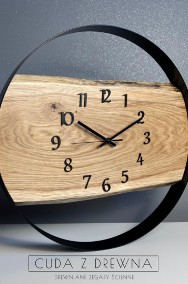 Drewniany zegar w nowoczesnym stylu na zamowienie (średnice 35-70 cm)-2