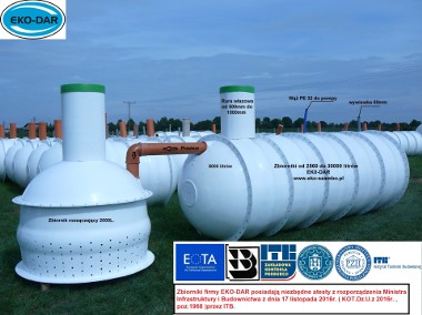 Zbiornik szambo ekologiczne , deszczówka nawozy woda solanka Producent Atest-1