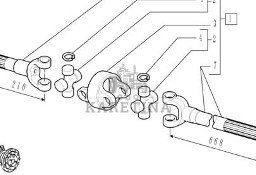New Holland T7000 T7030 Prawa Półoś Przegubową Przedniego Mostu CZĘŚCI 5191697