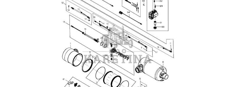 John Deere 9470RX - Zespół przewodów rozgałężnych zbiornika DEF DZ118681 (Silnik)-1