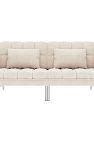 vidaXL Sofa rozkładana, kremowa, tapicerowana tkaniną247216-2