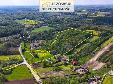 Działka 4,26 ha ze wzgórzem, k. stoku w Rąblowie.-1