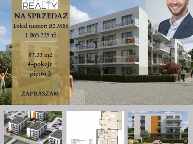 4 pokoje | 87,33 m2 | balkony | 0% PROWIZJI | 2025-1