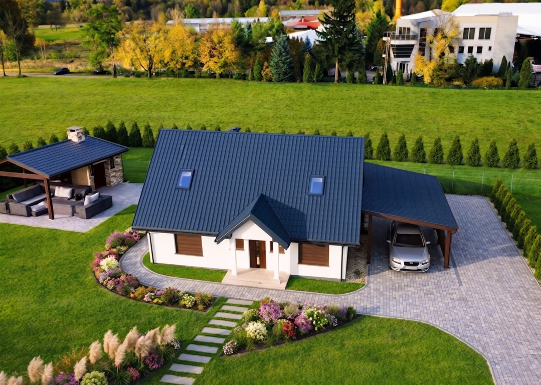 Dom w Miłkowie z widokiem na Śnieżkę