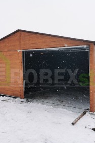 Garaż drewnopodobny 6 x 5,0 złoty dąb/orzech premium producent garaży na wymiar-2
