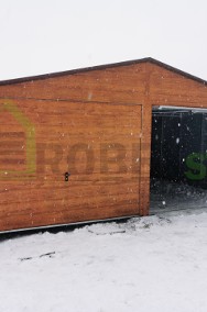 Garaż drewnopodobny 6 x 5,0 złoty dąb/orzech premium producent garaży na wymiar-3