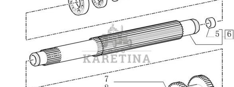 New Holland T6070 T7 TM165 TM155 TM150 TM140 TM145 T190 Wałek Napędzany 5162246-1