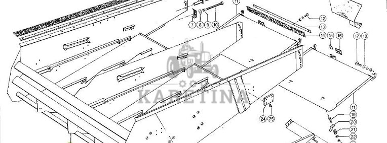 Claas Dominator 98 - ściana sita lewa 0006475171-1