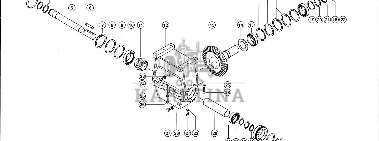 Claas Lexion 600 WAŁEK ZĘBNIKA STOŻKOWEGO 0006948280 (Przekładnia lewa, napęd rotora)-1
